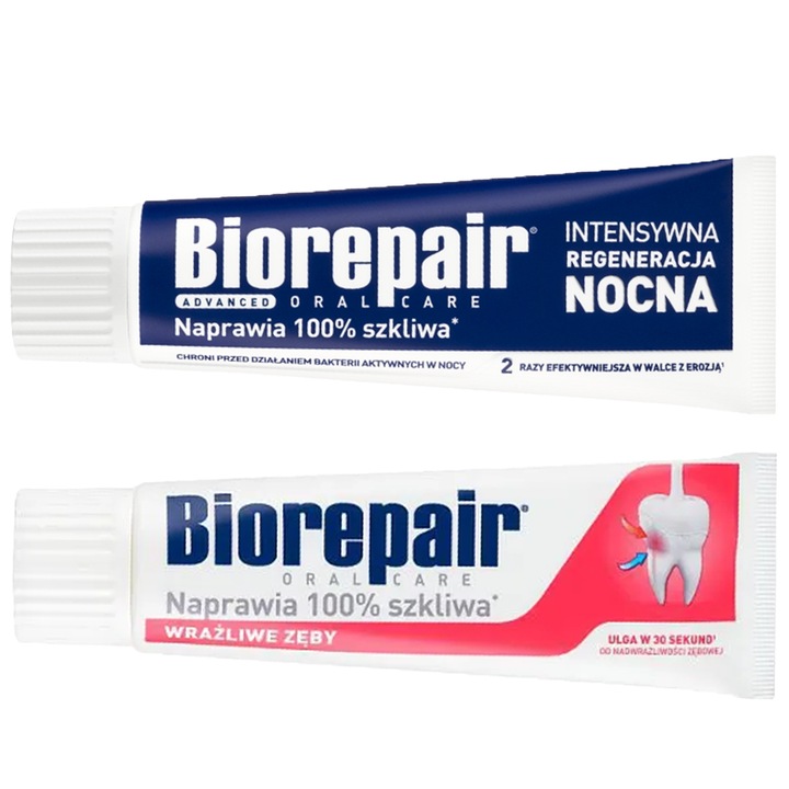 Biorepair Night fogkrém 75ml 1 db + Biorepair Sensitive Teeth fogkrém 75ml 1 db