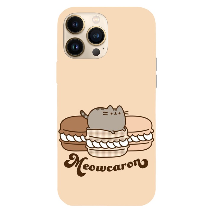 Husa telefon compatibila cu Apple iPhone 16 Plus, Viceversa, model Meowcaron Pusheen, Silicon, TPU