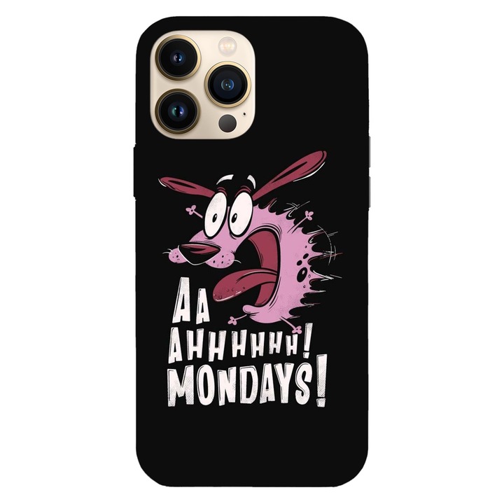 Husa telefon compatibila cu Apple iPhone 16 Plus, Viceversa, model Mondays Courage the Cowardly Dog, Silicon, TPU