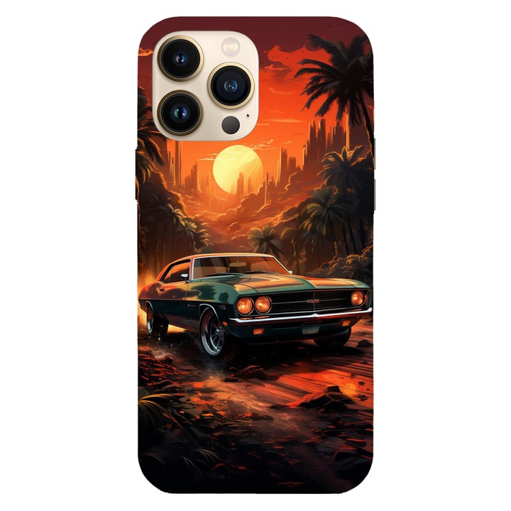 Husa telefon compatibila cu Apple iPhone 16 Plus, Viceversa, model Racing into the sunset, Silicon, TPU