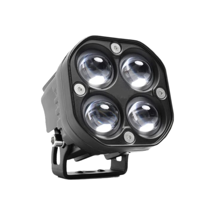 3-инчов 3200LM лупа Off-Road LED прожектор, 2 цвята 6000K бяло/3500K жълто, IP68, регулируема скоба, 50 000 часа, ATV, SUV, камион, трактор, машини, водоустойчив, AutoREY® мощна светлина