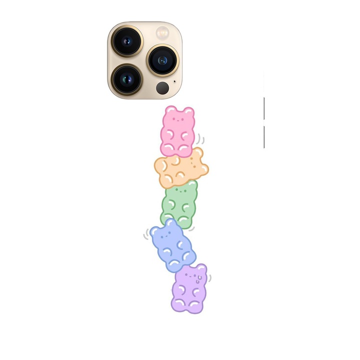 Husa telefon compatibila cu Apple iPhone 16 Pro Max, Viceversa, model Gummy Bears, Silicon, TPU