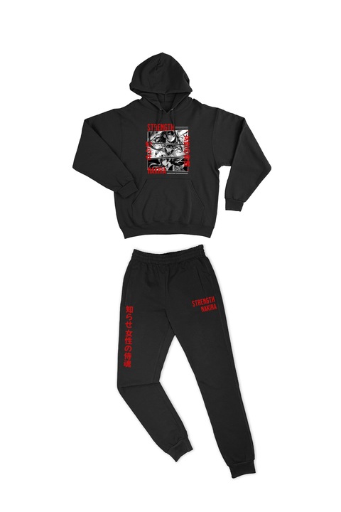 Trening pentru barbati personalizat cu imagine Anime Comic, Bumbac, Negru, XS