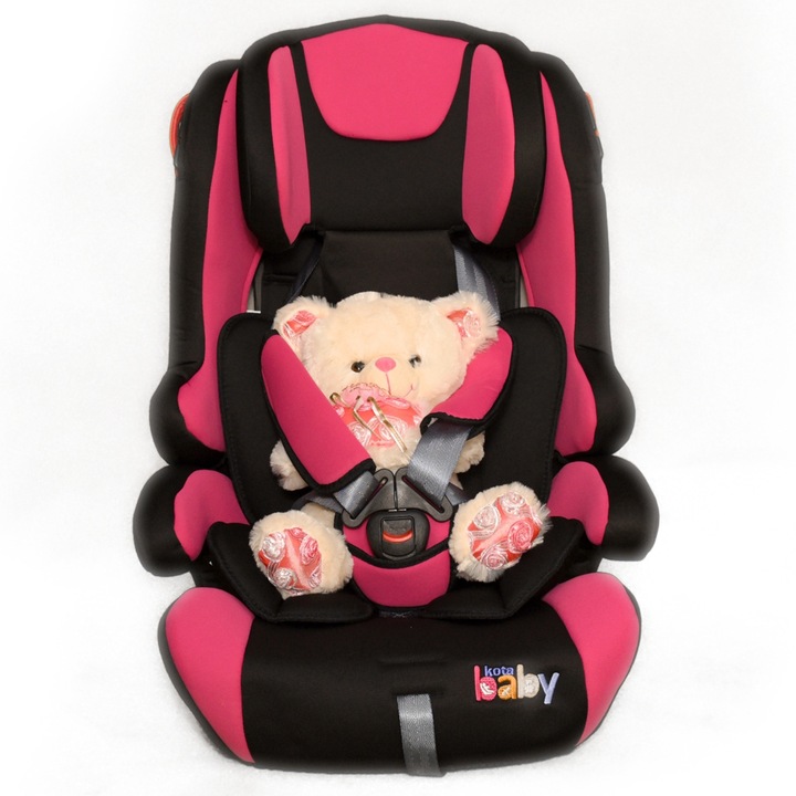Scaun auto Kota Baby ISOFIX New Extra Safe, Negru/Roz 9-36kg