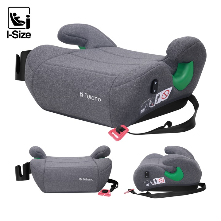Столче за кола Tulano Cabby 35, ISOFIX 125-150cm I-Size, Сиво