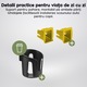 Inaltator auto pentru copii, Tulano Cabby 35, ISOFIX 125-150cm I-Size, Grafit