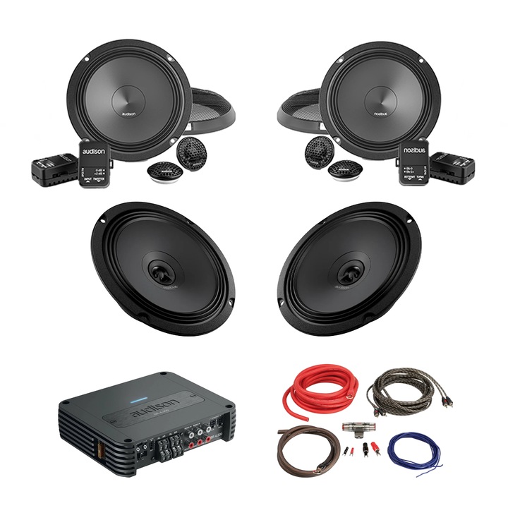 Pachet Difuzoare Auto cu amplificator Mercedes-Benz C Class W202 1993-2000 Audison Prima 560 W