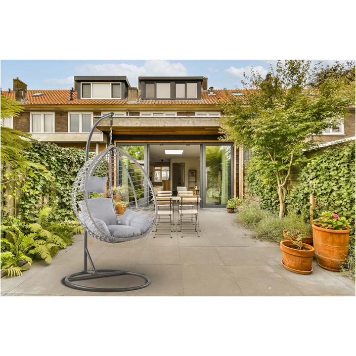 Balansoar Kring Man, 105x69x115cm, h 195 cm, culoare gri
