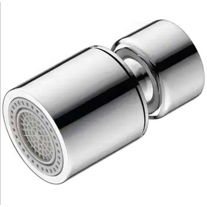 Extensie Rotativa Universala pentru Robinet, Doua Moduri de Functionare, ABS, Functie Economizor Apa, DA134A, Argintiu