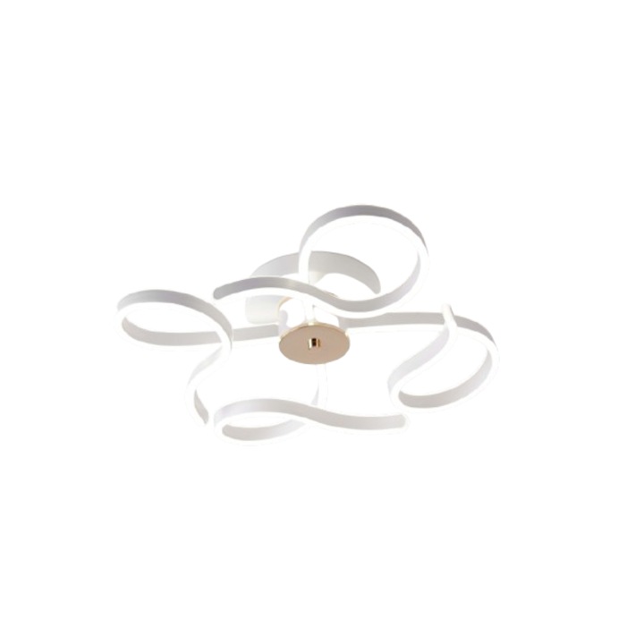 RFAN LED csillár, T9877 modell, távirányítóval, 3 fénytípus, állítható erősségű, 288 W, fehér/arany