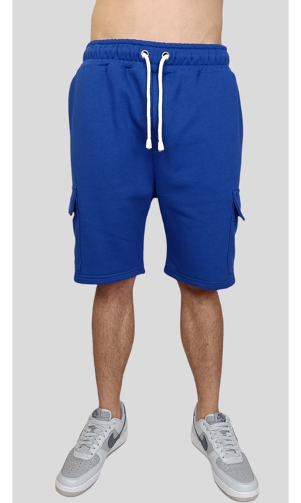 Pantaloni scurti cu buzunare tip cargo, de barbatixzdsaf, Albastru