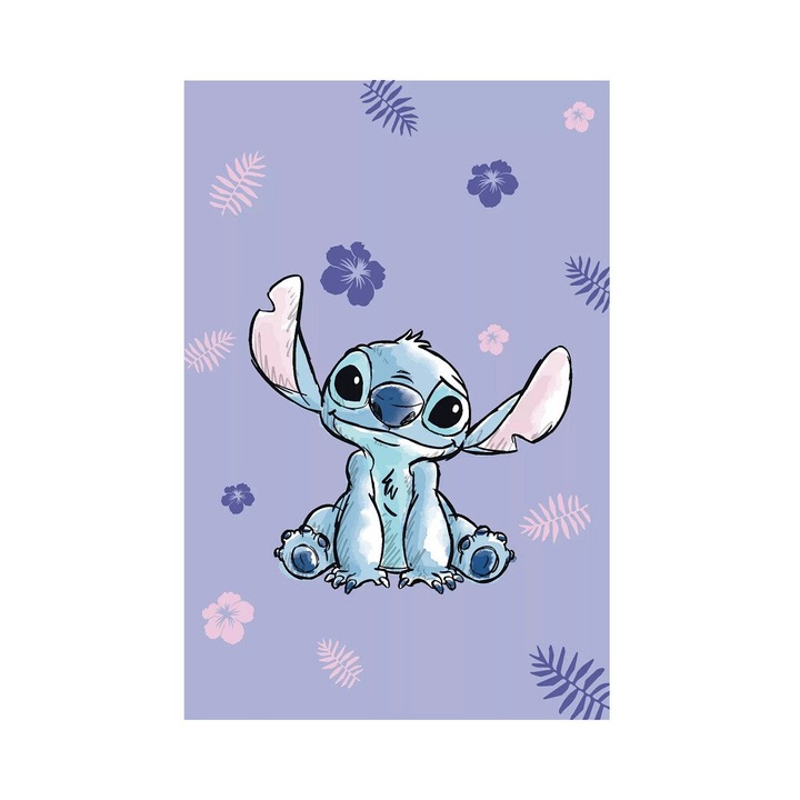 Lilo si Stitch, patura din lana cainele vedeta 100x150 cm (microflanel)