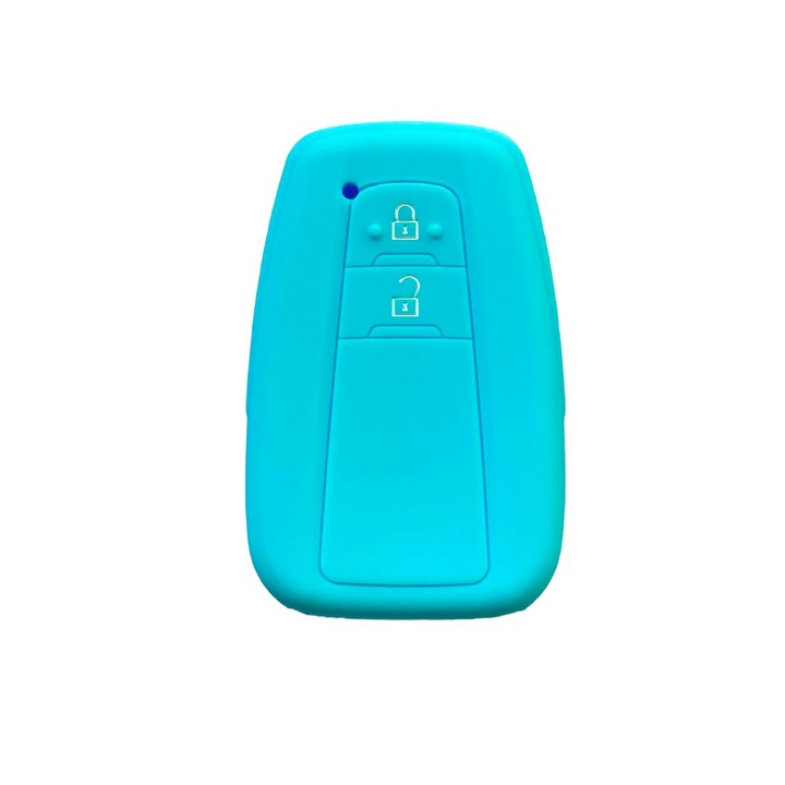 Husa cheie silicon AUTOTOB®, 2 butoane Toyota Corolla, Prius, C-HR, albastru deschis
