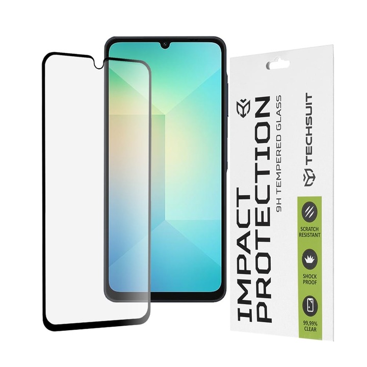Fólia Samsung Galaxy A06-hoz - Techsuit 111D Full Cover / Full Glue Glass - fekete