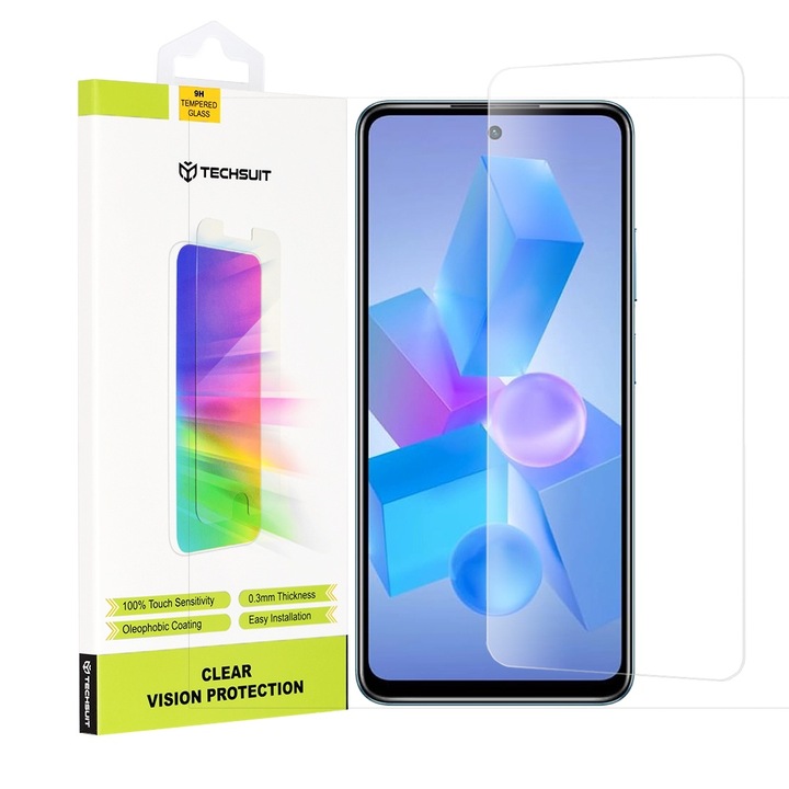 Infinix Hot 40 / 40 Pro / Tecno Spark 20 Pro / Pova 5 Pro fólia - Techsuit Clear Vision Glass - átlátszó