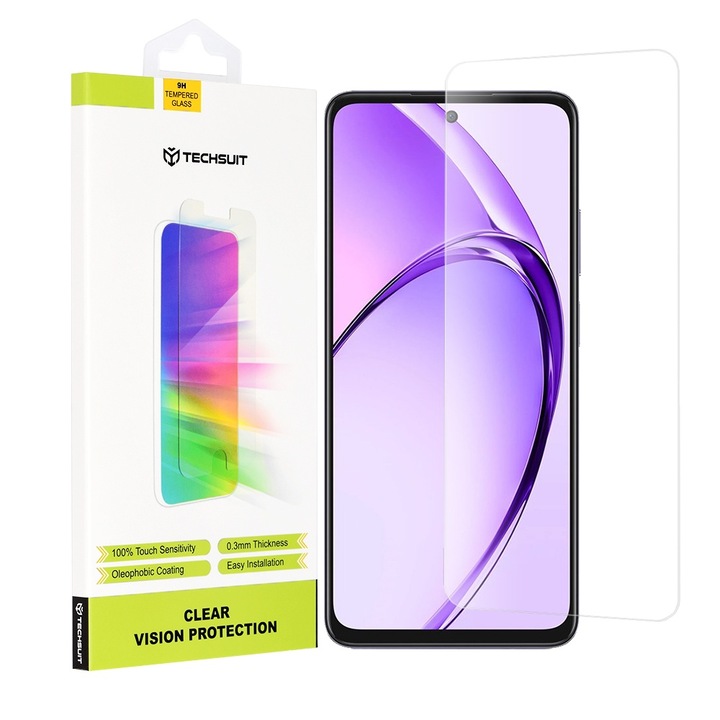Fólia Oppo A80 5G-hez - Techsuit Clear Vision Glass - átlátszó