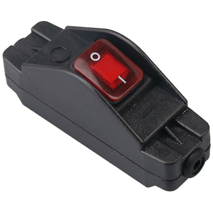 Бутон за превключване на кабел, черен, 30A, 220V, IP65
