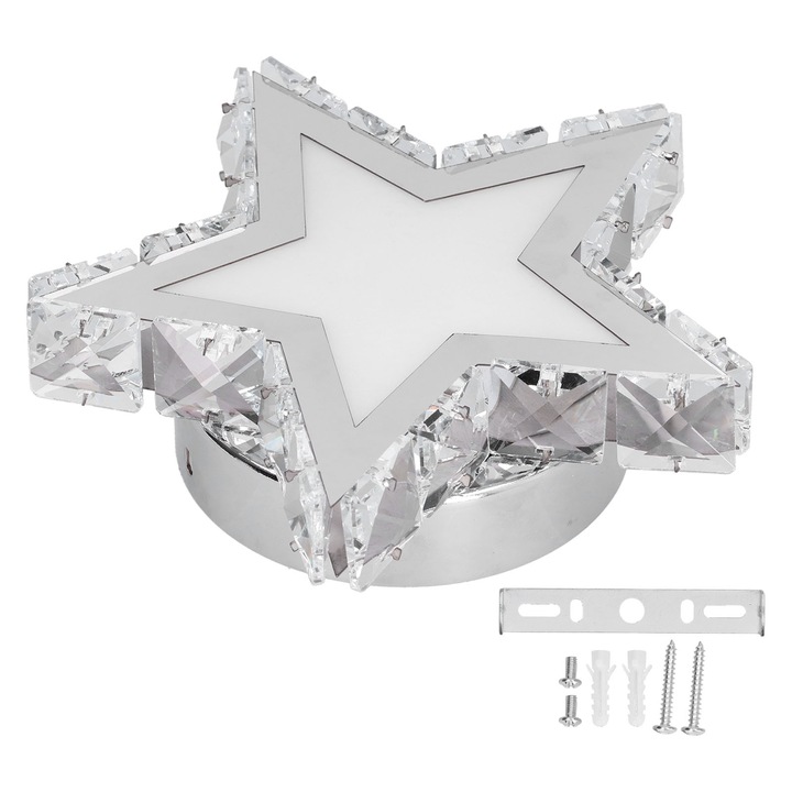 LED fali lámpa, Jormftte, csillag alakú, fehér