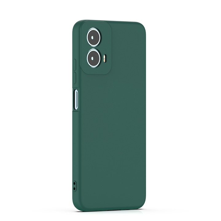 Husa pentru Motorola Moto G34 Daden® Soft Silicone, Interior din Microfibra, Protectie sporita, Verde Inchis