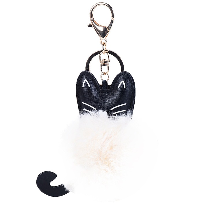 Kulcstartó, Jormftte, ökológiai bőr, bézs/fekete