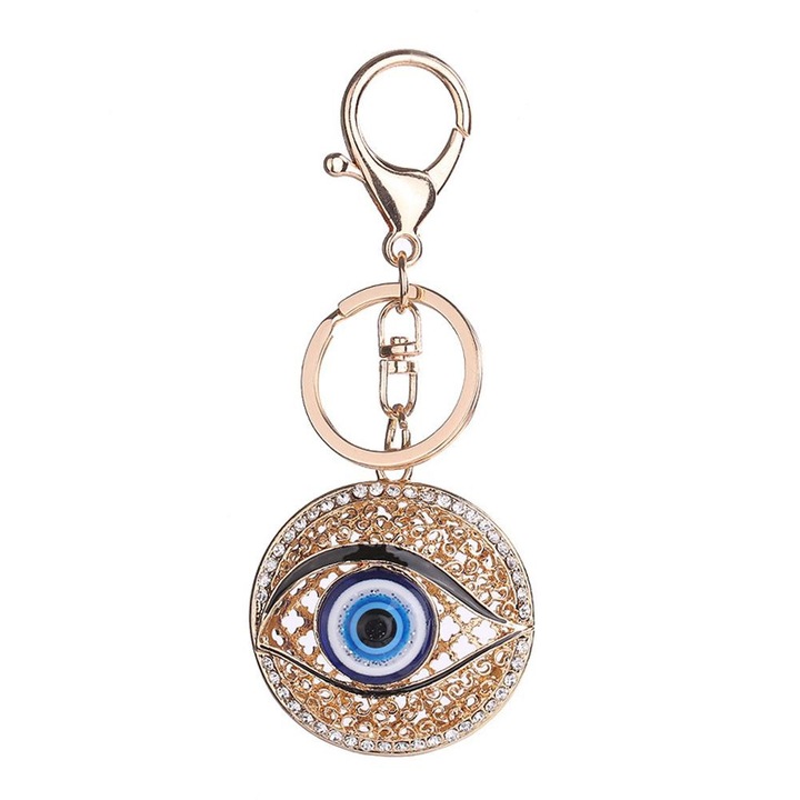 Jormftte kerek medál kulcstartó, ötvözet, akasztóval