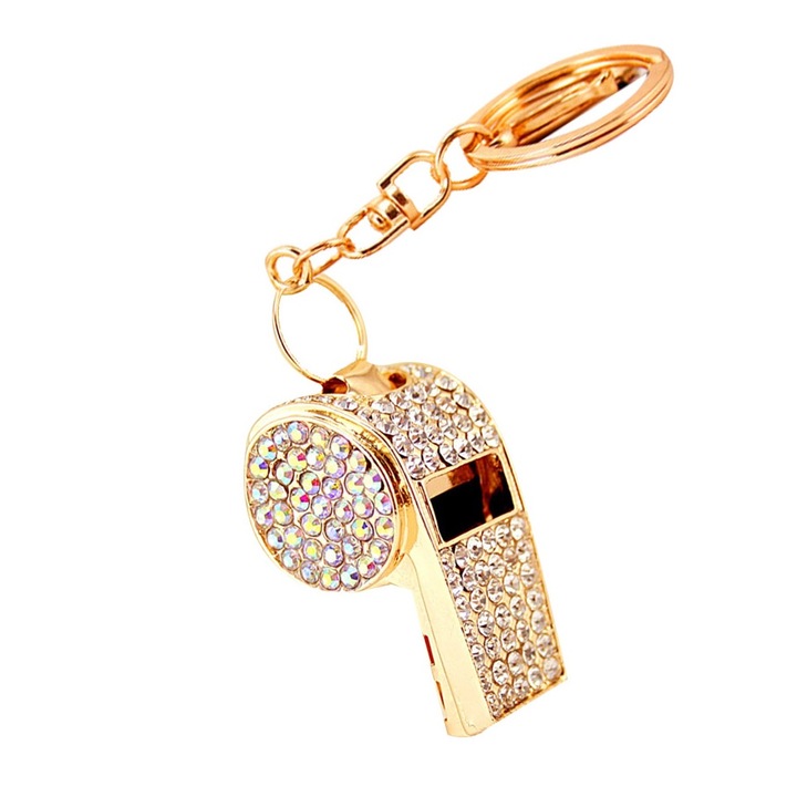 Jormftte kristály ötvözet kulcstartó, dekoratív táskához, arany