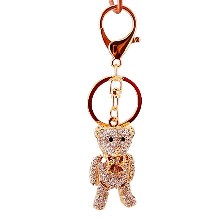 Kulcstartó medve medállal, Jormftte, ötvözet, könnyű, elegáns