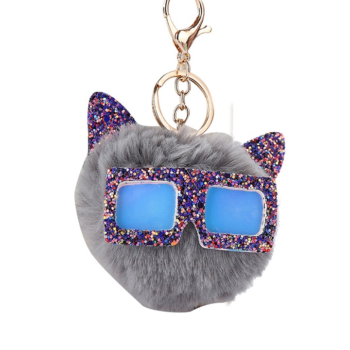 Extra kulcstartó bagollyal, Jormftte, szürke