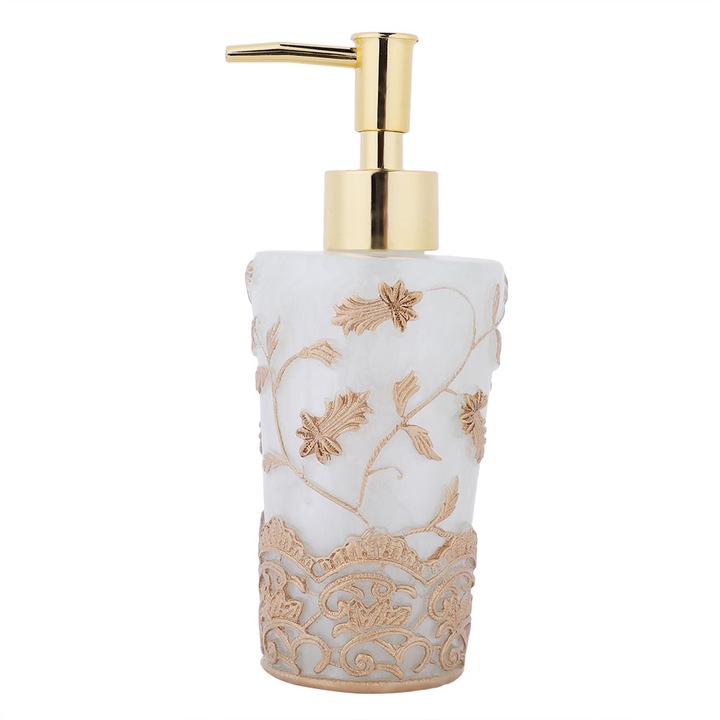 Jormftte adagoló, szappan tartály, tusfürdő, sampon, nagy kapacitású, arany színű, nagy méret