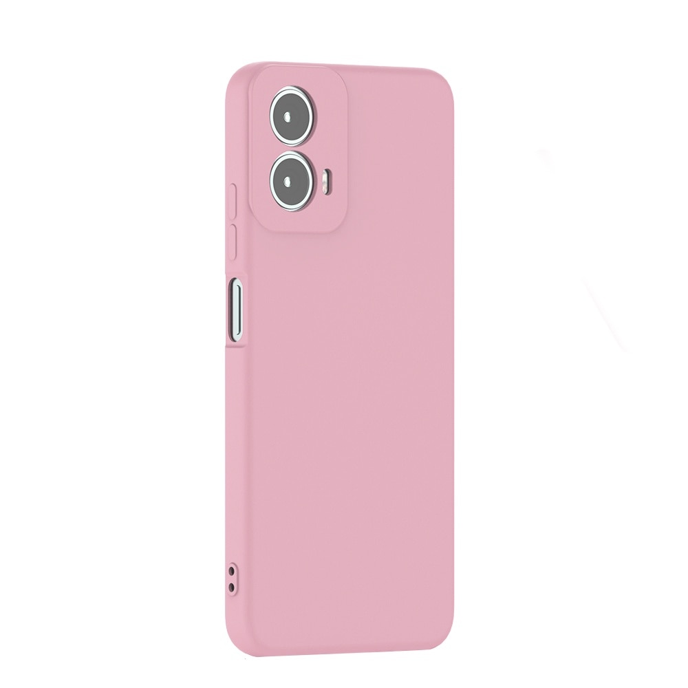 Husa pentru Motorola Moto G24 Daden® Soft Silicone, Interior din Microfibra, Protectie sporita, Roz