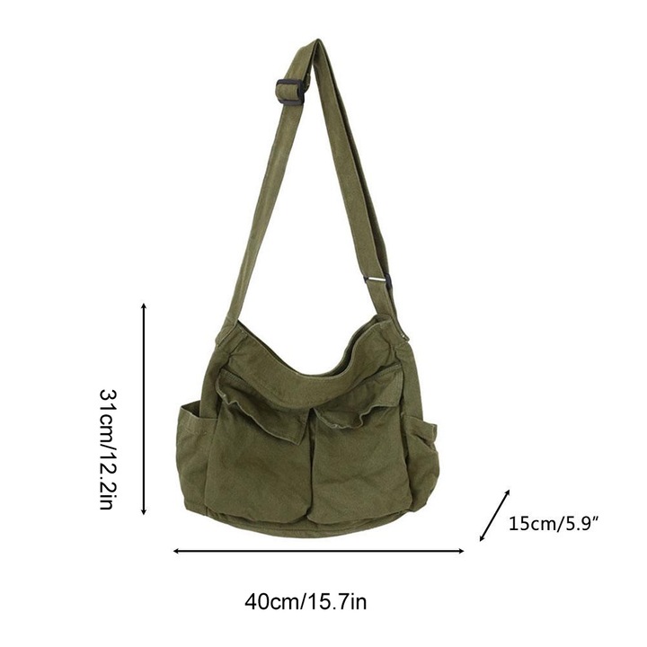 BGHYHYHI vászontáska, nagy kapacitású, 31x40x15cm