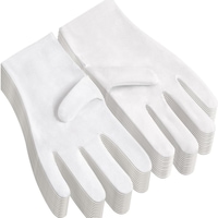 Set 12 perechi manusi bumbac, Hggzeg, Hidratante, Unisex, 21x9 cm, Design cusut individual, Usor si confortabil de purtat, Reutilizabile, Potrivit pentru birou, acasa, scoala, calatorie, Alb