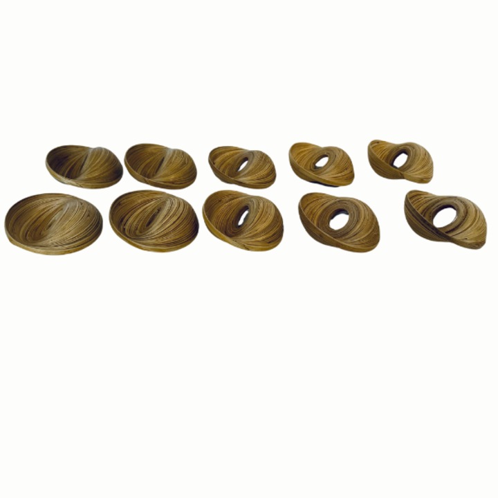 Set 10 inele pentru servetele MONNARITA, bambus, 4 x 10cm