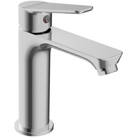 Baterie lavoar Idro Bric Vegas SCARUB1415CR, monocomanda, aerator 5 l/min, cartus ceramic, cu preaplin, furtunuri otel inoxidabil, Crom