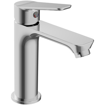 Baterie lavoar Idro Bric Vegas SCARUB1415CR, monocomanda, aerator 5 l/min, cartus ceramic, cu preaplin, furtunuri otel inoxidabil, Crom