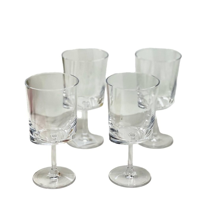 4 db Jormftte borospohár készlet, 12oz, BPA-mentes műanyag, törésálló, átlátszó