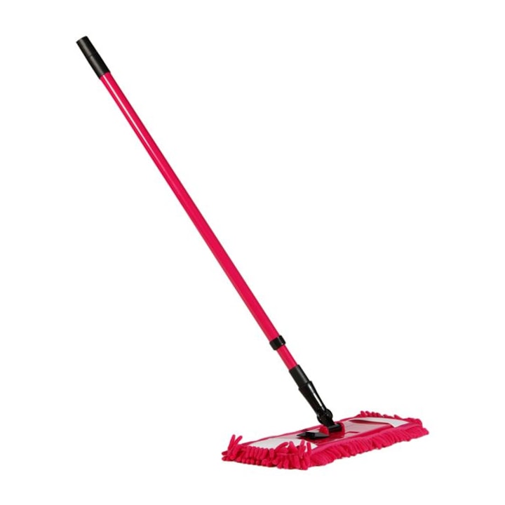 Mop, Laveta din microfibra, Rosu, 125x58x25 cm