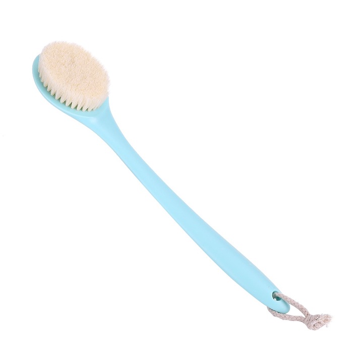 Jormftte fürdőszivacs, nyéllel, masszázshoz és hámlasztáshoz, kék, 30x10cm