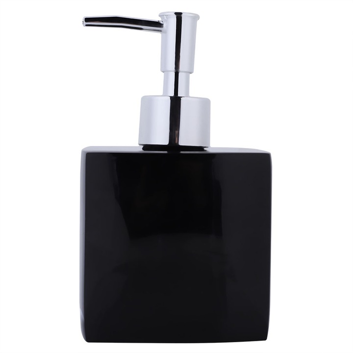 Adagoló Jormftte, szappan-, tusfürdő- és samponadagoló, nagy kapacitású, fekete