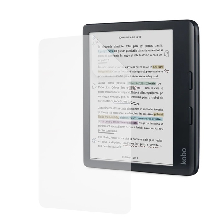 Силиконов филм за Kobo Libra Color, E-reader Protect, Regenerable, Clarity 99%, High Definition, Предотвратява пръстови отпечатъци и прах, Anti-Shock, Transparent