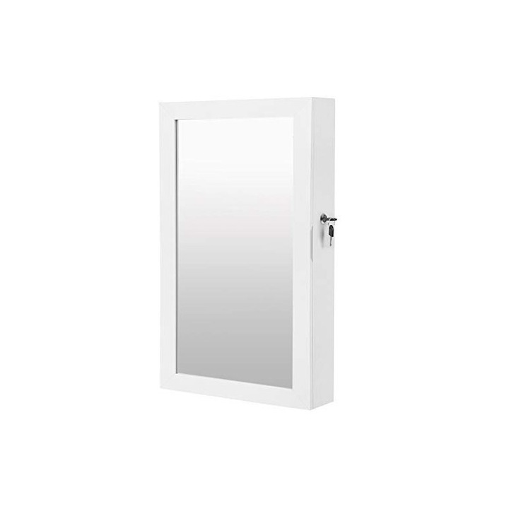 Шкаф за бижута Модел Hodge, Бял, 37x10x67 см