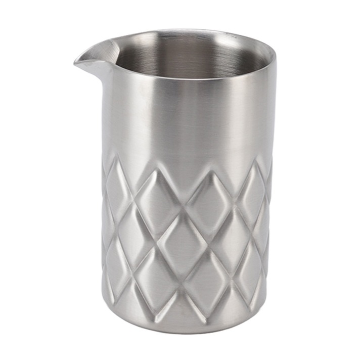 Duplafalú rozsdamentes acél keverőpohár, rozsdavédelemmel, koktélkeverő pohár otthoni bárhoz