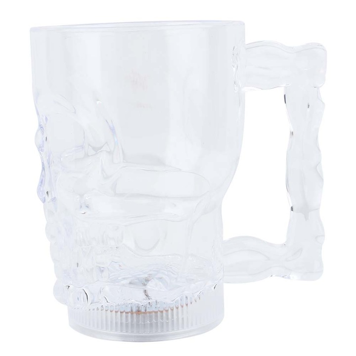 Jormftte LED-es pohár, 3D design, átlátszó, vízre aktiválódó, szett