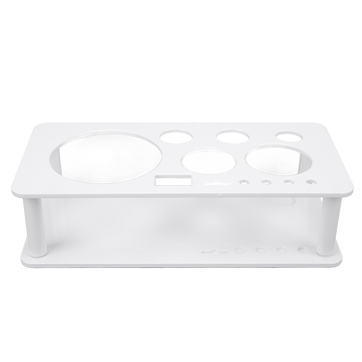Jormftte báreszköztartó, levehető kialakítás, nagy kapacitás, fehér műanyag, kicsi