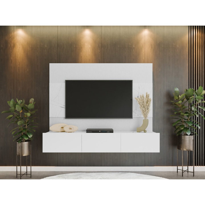 Set camera de zi Cypria III, MIRJAN24, alb + marmura alb