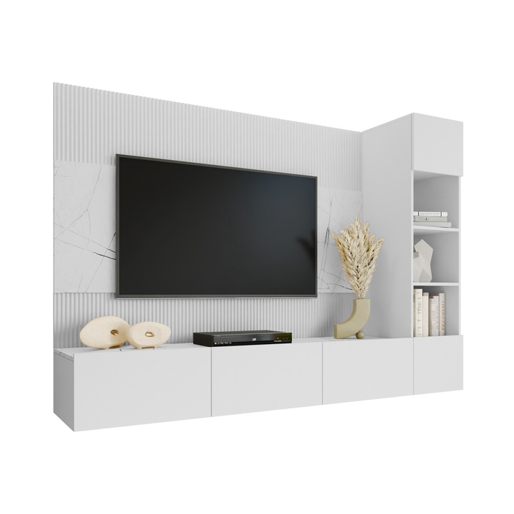 Set camera de zi Cypria II, MIRJAN24, alb + marmura alb