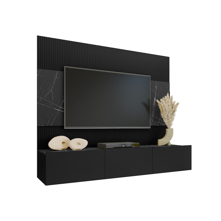 Set camera de zi Cypria III, MIRJAN24, negru + marmura negru