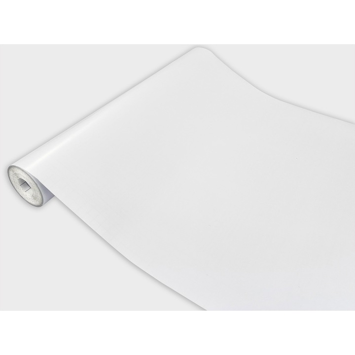 Autocolant pentru dulap de haine sub forma de sticker, taiate la dimensiune, 45 x 25 cm, DecoMeister®, Model Alb Arctic Mat, T002-045-0025