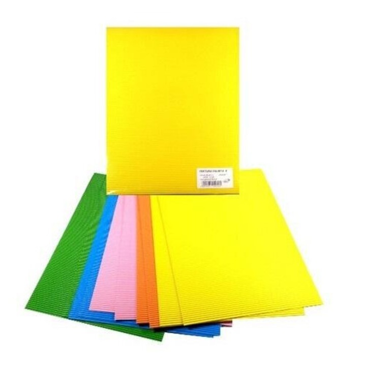 Pasztell hullámkarton, Galeria Hobby, 25x35cm, 10 lapos készlet, 5 szín