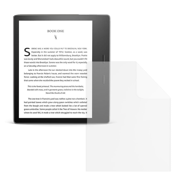 Folie de Silicon pentru Amazon Kindle Oasis, E-reader Protect, Regenerabila, Claritate 99%, High Definition, Previne amprentele si praful, Anti-Soc, Transparent